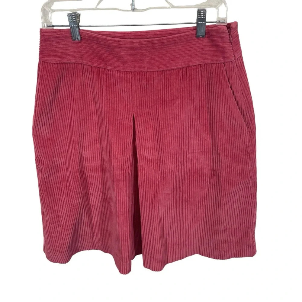 1901 pink corduroy pleated a-line skirt women’s size 8 academia preppy